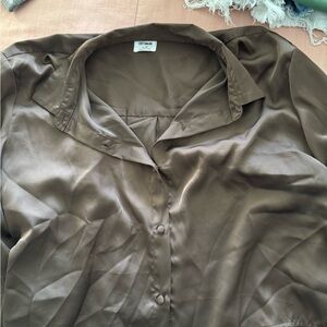 Cotton On cropped silk Shirt